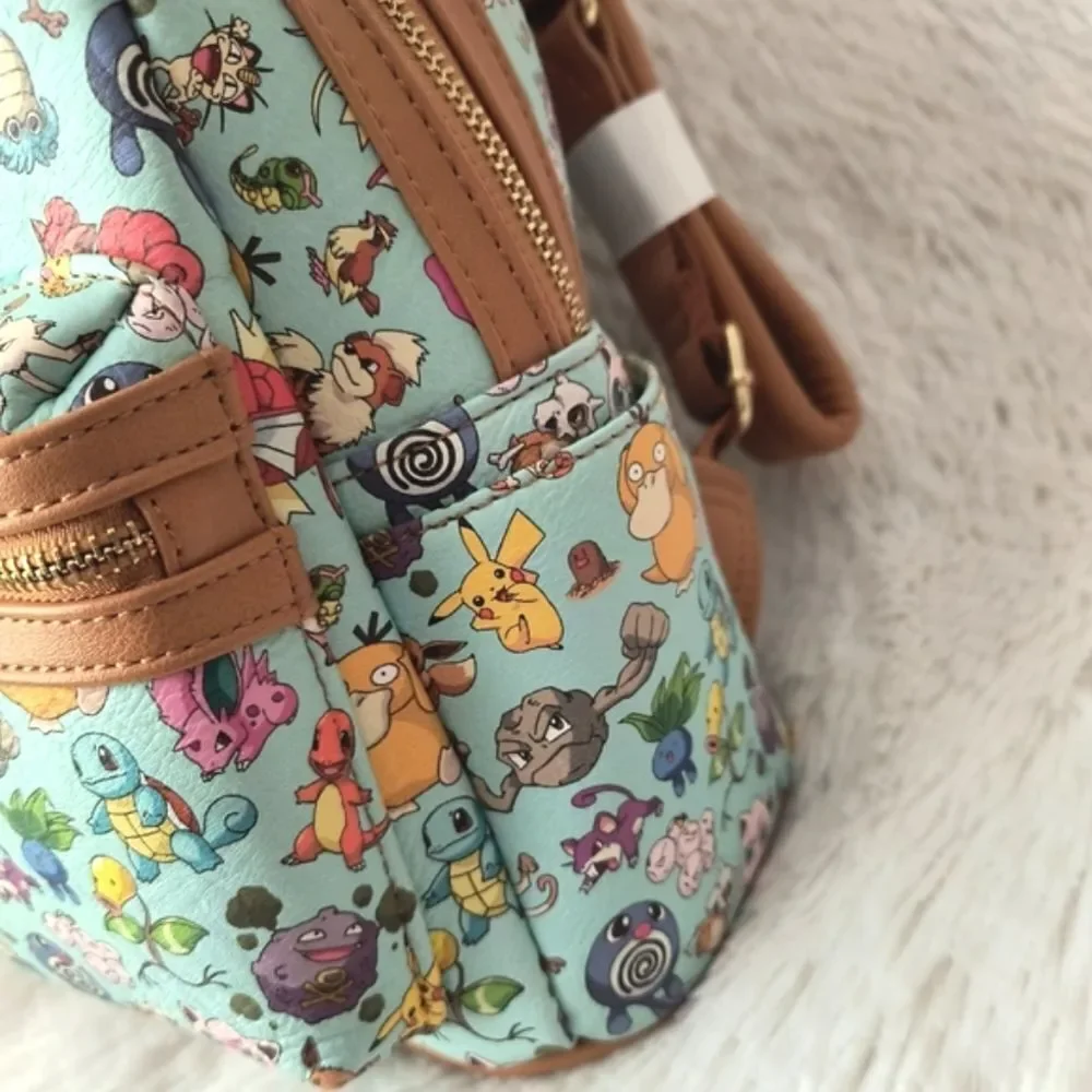 Loungefly Pokémon 151 Generation Teal Mini Backpack and Wallet